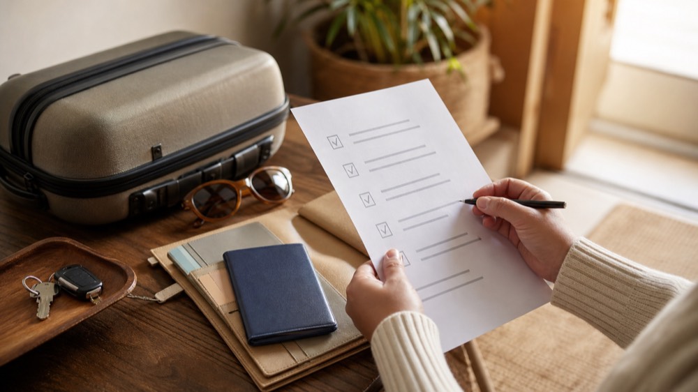 Backup copies and safe storage for important travel documents