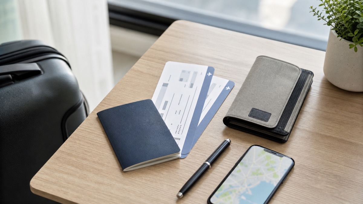 Essential travel documents arranged before a trip